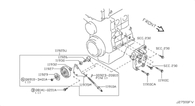 Ролик натяжителя (NISSAN) 1192895F0B Ролик натяжителя (NISSAN) 1192895F0B