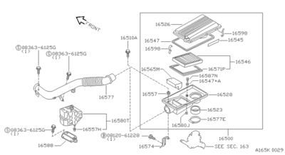 Клапан вентиляции картера двс (NISSAN) 1656573C00 Клапан вентиляции картера двс (NISSAN) 1656573C00