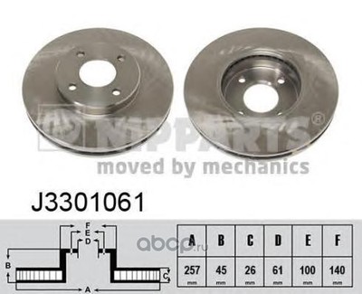 Тормозной диск (Nipparts) J3301061