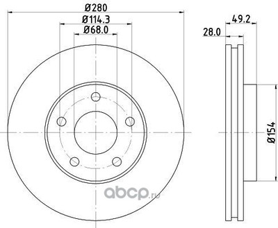 Тормозной диск (Mintex) MDC1578C