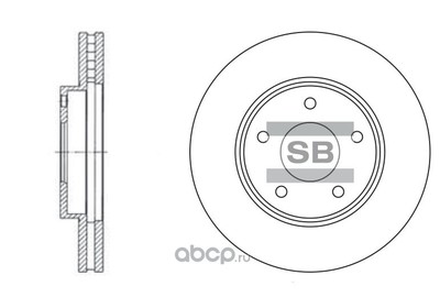 Диск тормозной передний (Sangsin brake) SD4202