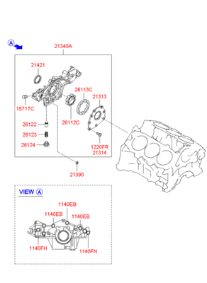 Уплотняющее кольцо, коленчатый вал (Hyundai-KIA) 2142135500 Уплотняющее кольцо, коленчатый вал (Hyundai-KIA) 2142135500