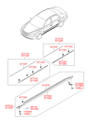 Молдинг кузовной (Hyundai-KIA) 877123K020 Молдинг кузовной (Hyundai-KIA) 877123K020