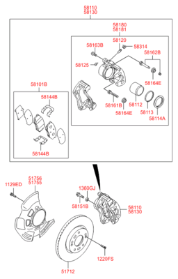 ��������� ������� (Hyundai-KIA) 581903SA25