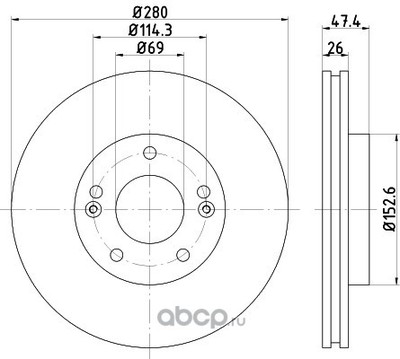 Тормозной диск (Textar) 92271403 Тормозной диск (Textar) 92271403