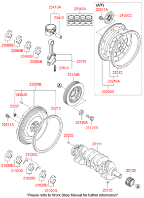Вкладыш шатунный новый (Hyundai-KIA) 230602G030 Вкладыш шатунный новый (Hyundai-KIA) 230602G030