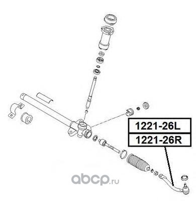 Наконечник поперечной рулевой тяги (ASVA) 122126L Наконечник поперечной рулевой тяги (ASVA) 122126L