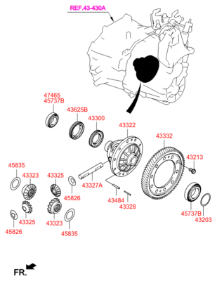 Упорное кольцо кпп (Hyundai-KIA) 4325424310 Упорное кольцо кпп (Hyundai-KIA) 4325424310