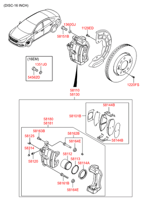   (Hyundai-KIA) 58101C1A00