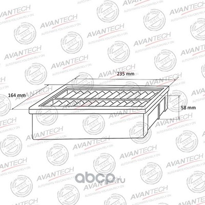 Фильтр воздушный (AVANTECH) AF0225 Фильтр воздушный (AVANTECH) AF0225