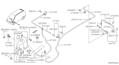 Клапан омывателя фар (NISSAN) 289380F000 Клапан омывателя фар (NISSAN) 289380F000