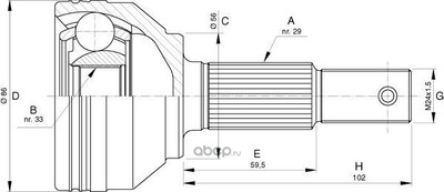  ,   (OPEN PARTS) CVJ575510