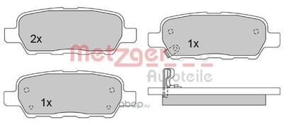 Комплект тормозных колодок, дисковый тормоз (METZGER) 1170079 Комплект тормозных колодок, дисковый тормоз (METZGER) 1170079