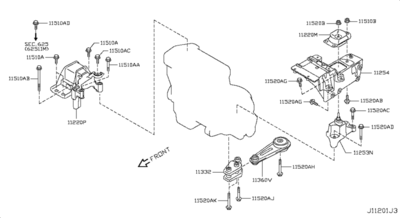 Кронштейн кузовной (NISSAN) 11210JG01E Кронштейн кузовной (NISSAN) 11210JG01E