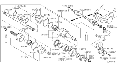   (NISSAN) 391012Y070