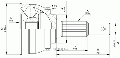  ,   (OPEN PARTS) CVJ562910