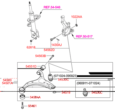   (Hyundai-KIA) 545012B000