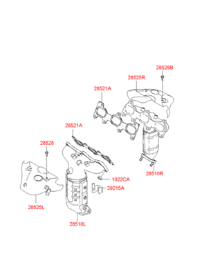 Прокладка, выпускной коллектор (Hyundai-KIA) 2852137103 Прокладка, выпускной коллектор (Hyundai-KIA) 2852137103