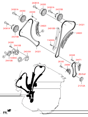 Клапан контроля давления масла двигателя (Hyundai-KIA) 243603CAA2 Клапан контроля давления масла двигателя (Hyundai-KIA) 243603CAA2