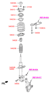 Амортизатор (максимально разрешенная масса 2510кг) (Hyundai-KIA) 54661B8200 Амортизатор (максимально разрешенная масса 2510кг) (Hyundai-KIA) 54661B8200