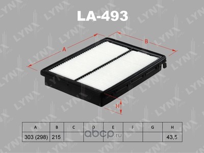 Фильтр воздушный (LYNXauto) LA493 Фильтр воздушный (LYNXauto) LA493