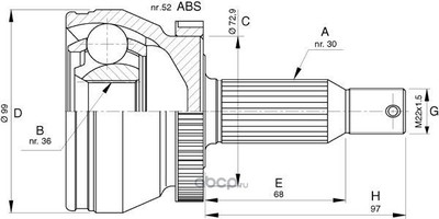  ,   (OPEN PARTS) CVJ578810