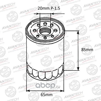 Фильтр масляный (AVANTECH) OF0302 Фильтр масляный (AVANTECH) OF0302