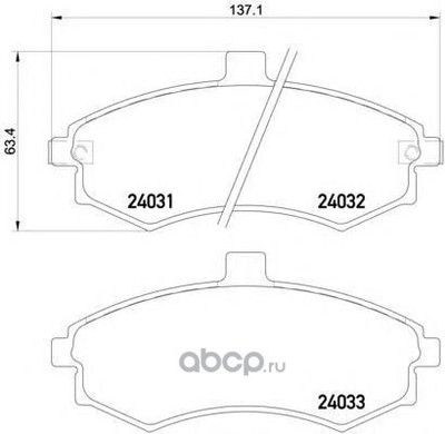 Комплект тормозных колодок (Textar) 2403105 Комплект тормозных колодок (Textar) 2403105