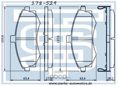 Колодки тормозные (STARKE) 178529 Колодки тормозные (STARKE) 178529