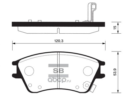 Колодки тормозные передние комплект (Sangsin brake) SP1147 Колодки тормозные передние комплект (Sangsin brake) SP1147