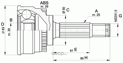  ,   (OPEN PARTS) CVJ548410