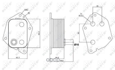 Масляный радиатор, двигательное масло (NRF) 31159 Масляный радиатор, двигательное масло (NRF) 31159