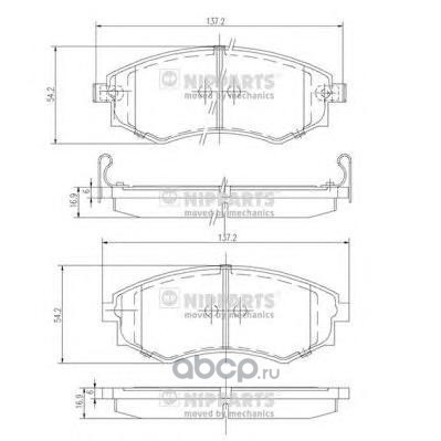 Колодки тормозные передние (Nipparts) J3601055 Колодки тормозные передние (Nipparts) J3601055