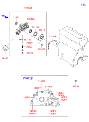 Масляный фильтр (Hyundai-KIA) 263102A000 Масляный фильтр (Hyundai-KIA) 263102A000