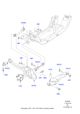 Рычаг задней подвески нижний левый, правый (FORD) 1061668 Рычаг задней подвески нижний левый, правый (FORD) 1061668 (фото)