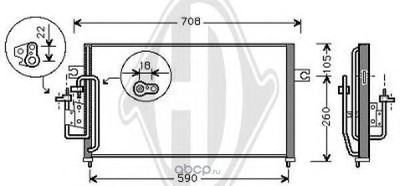 Конденсатор, кондиционер (DIEDERICHS) 8684100 Конденсатор, кондиционер (DIEDERICHS) 8684100 (фото)