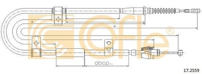 Трос, стояночная тормозная система (Cofle) 172559 Трос, стояночная тормозная система (Cofle) 172559