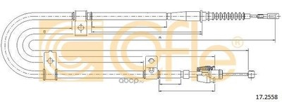 Трос, стояночная тормозная система (Cofle) 172558 Трос, стояночная тормозная система (Cofle) 172558