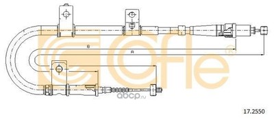 Трос, стояночная тормозная система (Cofle) 172550 Трос, стояночная тормозная система (Cofle) 172550