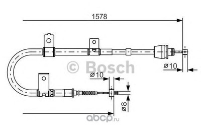 Трос, стояночная тормозная система (Bosch) 1987482167 Трос, стояночная тормозная система (Bosch) 1987482167