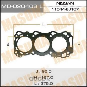 Прокладка ГБЦ (Masuma) MD02040SLH Прокладка ГБЦ (Masuma) MD02040SLH