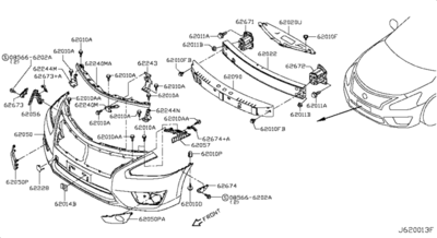 Заглушка бампера (NISSAN) 622563TU0B Заглушка бампера (NISSAN) 622563TU0B