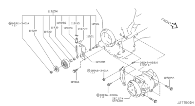 Гайка металлическая (NISSAN) 1193431U0B Гайка металлическая (NISSAN) 1193431U0B