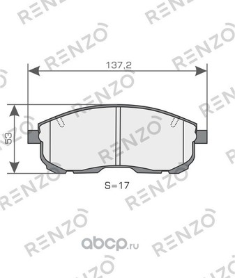 Комплект тормозных колодок, дисковый тормоз (RENZO) RNZ216 Комплект тормозных колодок, дисковый тормоз (RENZO) RNZ216