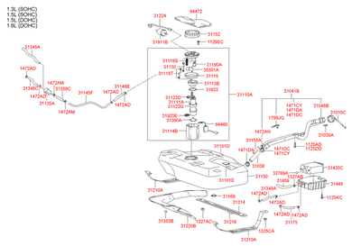 Фильтр топливный (Hyundai-KIA) 311121A600 Фильтр топливный (Hyundai-KIA) 311121A600