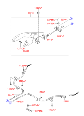 Трос стояночного тормоза (Hyundai-KIA) 5977025000 Трос стояночного тормоза (Hyundai-KIA) 5977025000