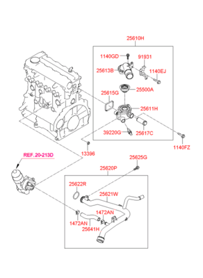    (Hyundai-KIA) 256152A000