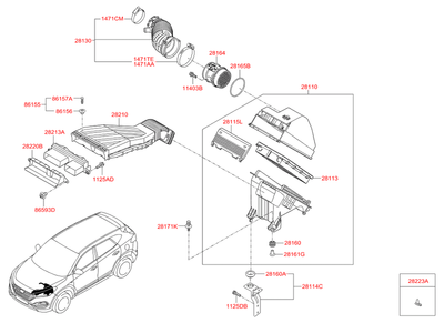 Воздушный фильтр (Hyundai-KIA) 28113D3100 Воздушный фильтр (Hyundai-KIA) 28113D3100