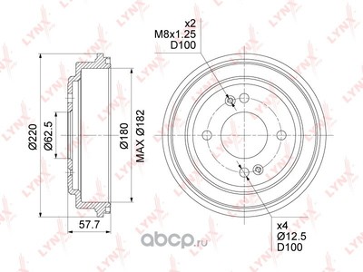 Барабан тормозной (LYNXauto) BM1073 Барабан тормозной (LYNXauto) BM1073