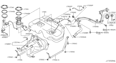   (NISSAN) 17342CA000